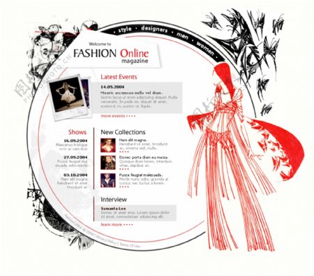 很有设计味的欧美服装艺术网页模版00home