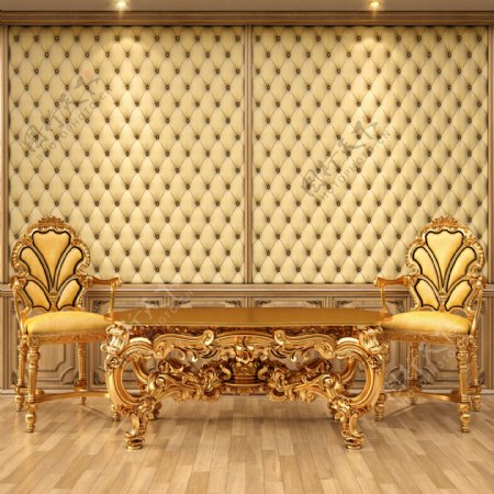 金色桌椅