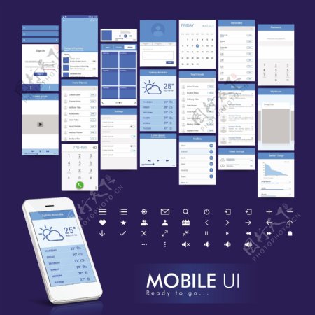蓝白手机应用程序设计