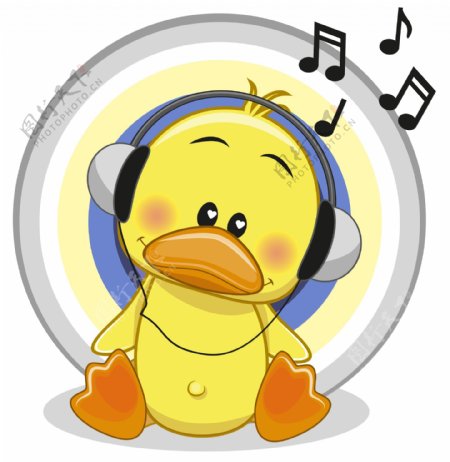听音乐的鸭子