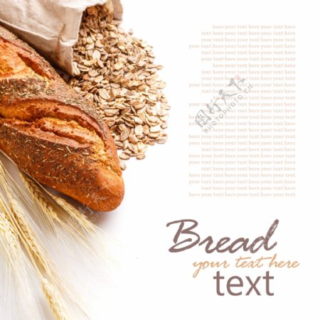 面包麦穗背景图片