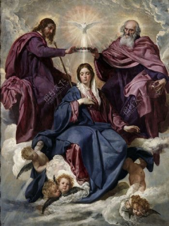 圣母宗教油画图片