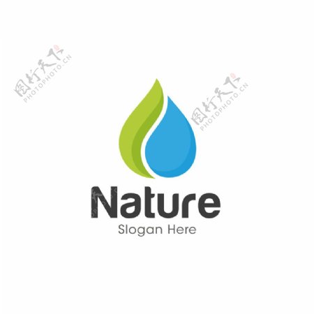 自然水滴标志设计图片