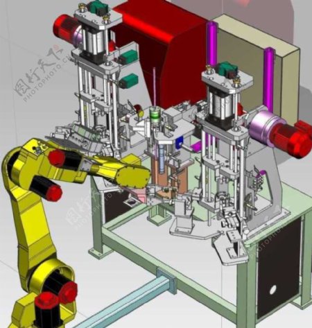 转子焊机设备机械模型