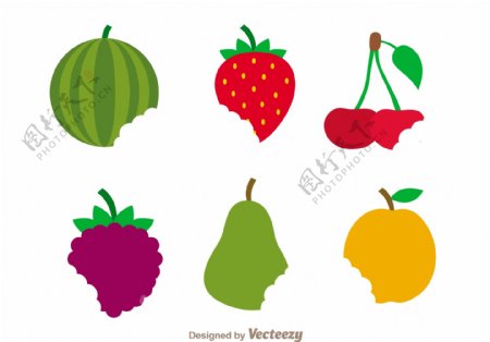 扁平化水果标签