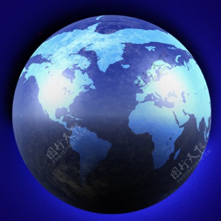 梦幻蓝色地球背景图片