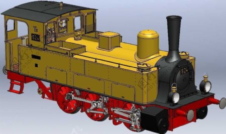 蒸汽机车机械模型