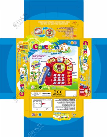 玩具包装电话盒图片模板下载