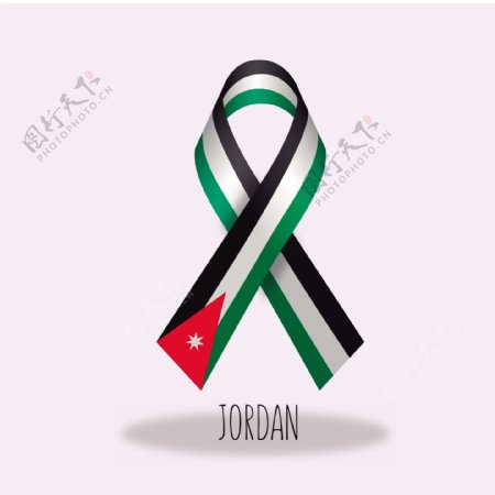 约旦国旗丝带设计
