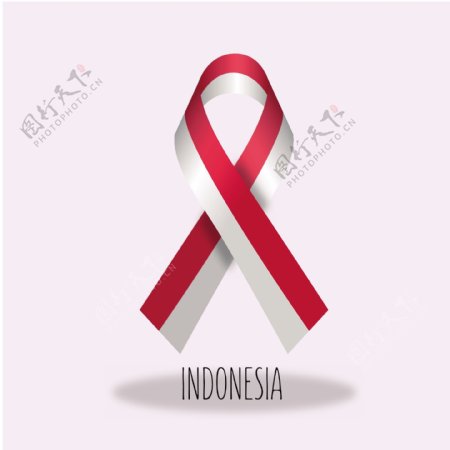 印度尼西亚国旗丝带设计