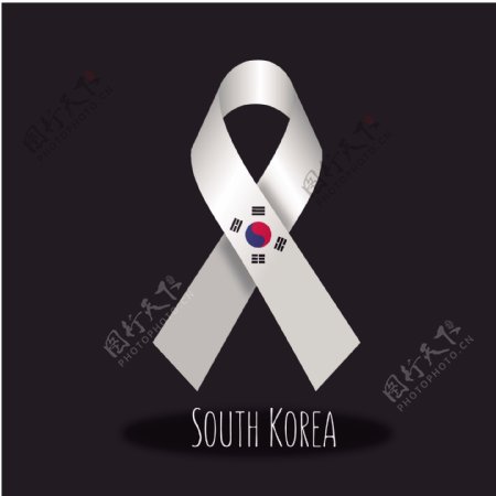 韩国国旗丝带设计