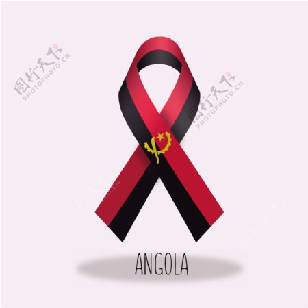 安哥拉国旗丝带设计