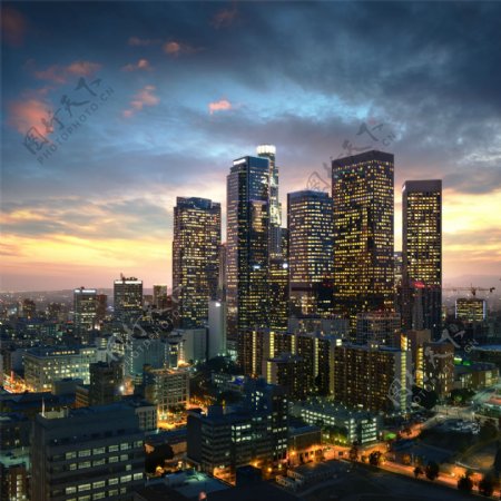 现代都市夜景图片