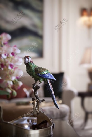 美式客厅摆件鸟设计图
