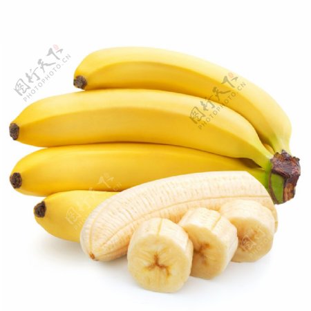 美味香蕉肉与香蕉图图片