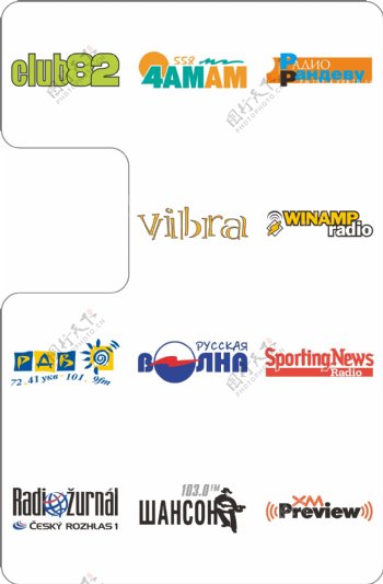世界矢量标志62传媒行业logo设计
