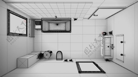卫生间3D设计效果图
