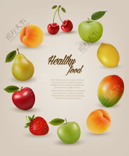 健康食物矢量设计素材