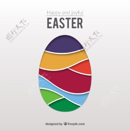 彩色波的复活节蛋