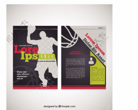 篮球杂志模板图片