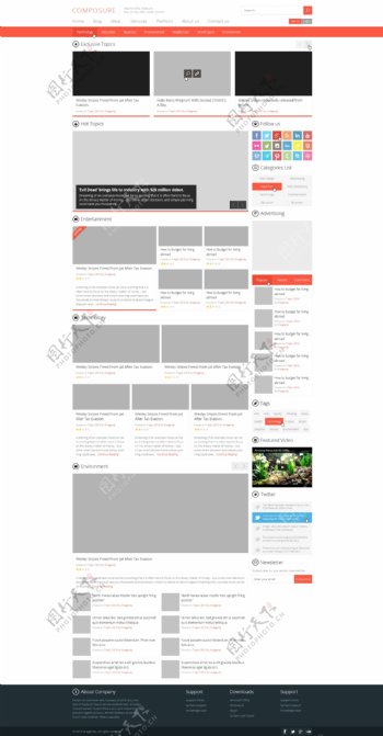 设计素材网页手机UIweb模板下载