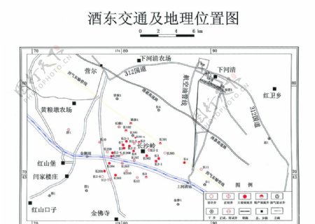 酒泉交通及地理位置图