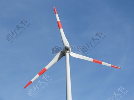 风车螺旋桨能源风电风力发电机组发电当前环境风能