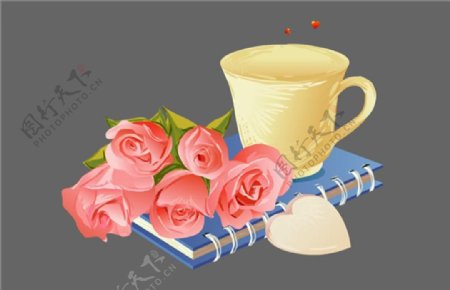 玫瑰花茶杯