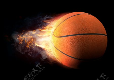 篮球火焰创意广告高清图片