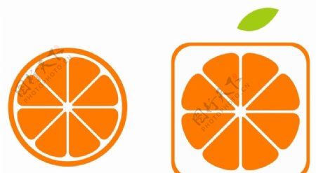 橙子卡通矢量