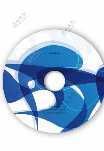 蓝色动感创意光盘设计