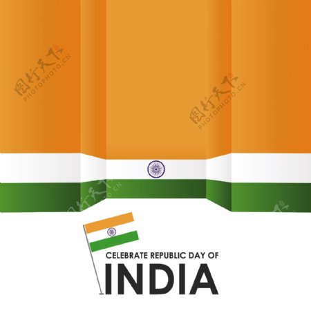 印度共和国日几何背景