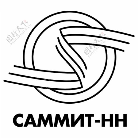 黑白线条logo设计