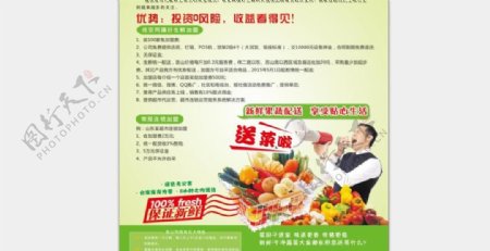 蔬菜彩页超市促销海报