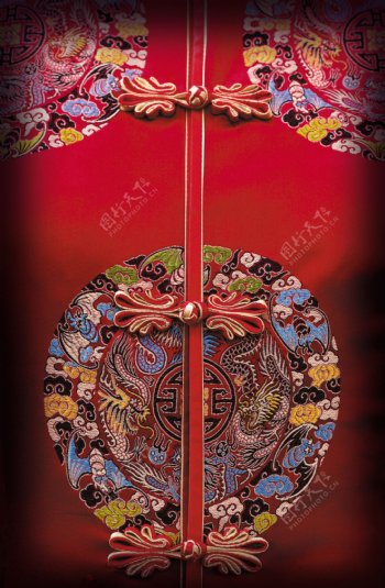 中国红旗袍