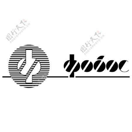 黑白线条创意logo设计