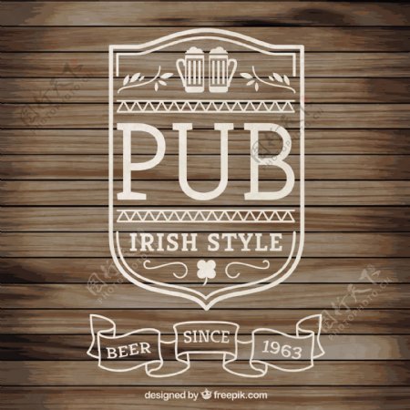 爱尔兰酒吧的标志
