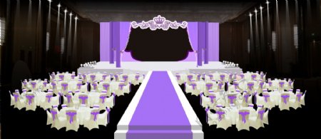 紫色唯美婚庆设计