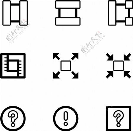 icons简约线性图标