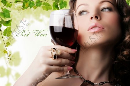 红典葡萄酒宣传海报psd素材