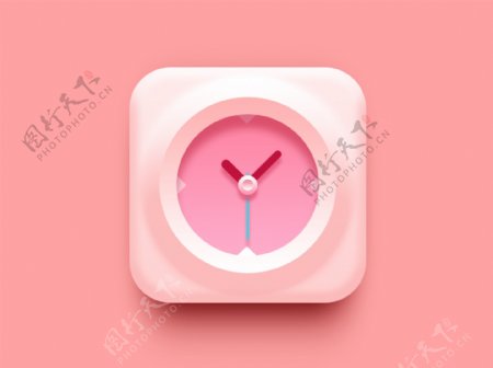 临摹练习时钟变粉色图标icon