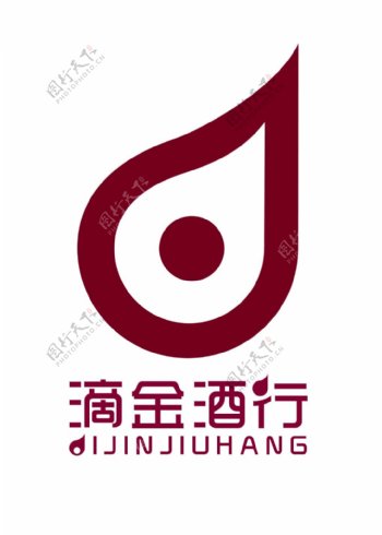 滴金酒行logo设计