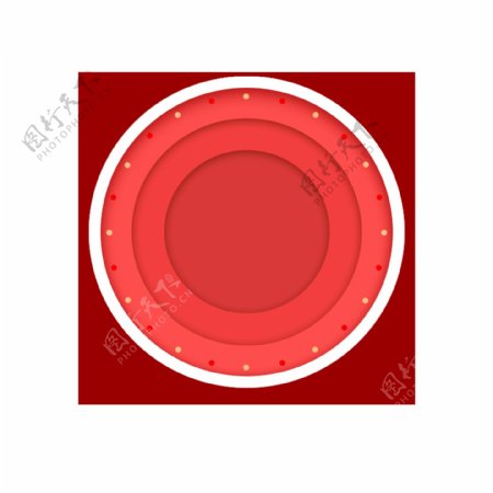 红色圆圈png元素