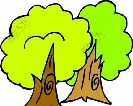 树木植物图案矢量AI0055