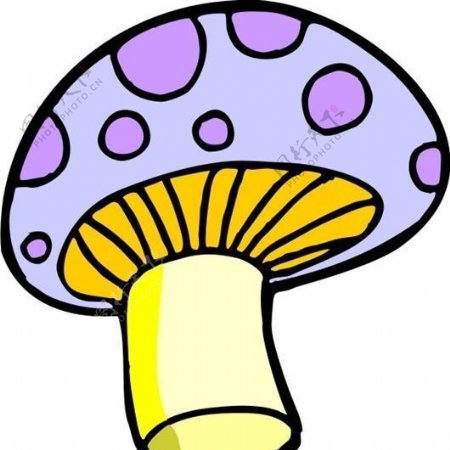 蘑菇植物图案矢量AI0008