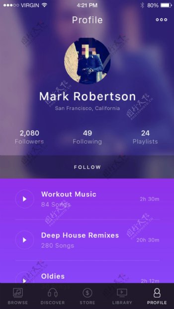 音乐app模板