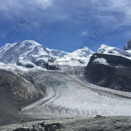 冰川采尔马特雪瓦莱4000系列景观高山瑞士