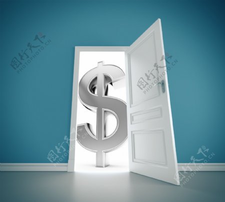 门与货币符号图片