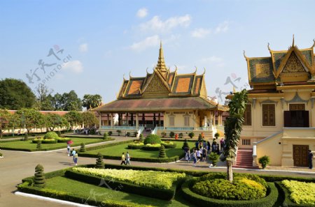 柬埔寨金边皇宫风景