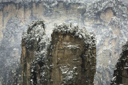 湖南张家界黄狮寨雪景